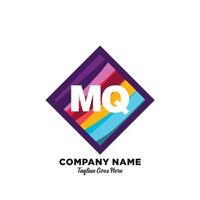 MQ initial logo With Colorful template vector