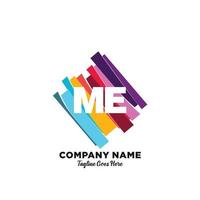 ME initial logo With Colorful template vector
