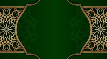 green and gold, luxury mandala background vector