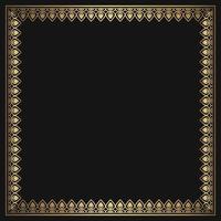 vintage frame, gold border ornament vector