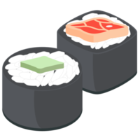 Sushi Salmon And Tuna Rolls Japanese Cuisine Food png