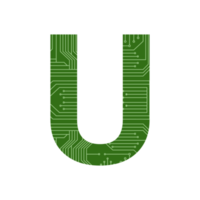 Modern Letter Alphabet Processor Printed Circuit Board Chip png