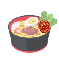 noodle ramen ramyun ramyeon soep traditioneel Aziatisch voedsel png