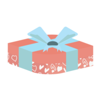 Gift Box Wrap Ribbon Love Heart Symbol Pattern png