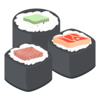 Sushi Saumon et thon Rouleaux Japonais cuisine nourriture png