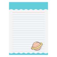 Paper Note Ringed Planet Doodle Space Wars Alien png