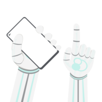 Artificial Intelligence Robot Machine Hand Arm Pose Smartphone png