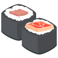 Sushi Salmon And Tuna Rolls Japanese Cuisine Food png