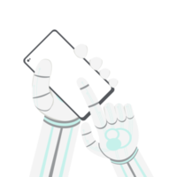 Artificial Intelligence Robot Machine Hand Arm Pose Smartphone png