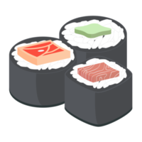 Sushi Lachs und Thunfisch Rollen japanisch Küche Essen png