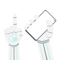 Artificial Intelligence Robot Machine Hand Arm Pose Smartphone png