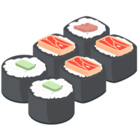 Sushi Salmon And Tuna Rolls Japanese Cuisine Food png