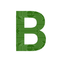 Modern Letter Alphabet Processor Printed Circuit Board Chip png