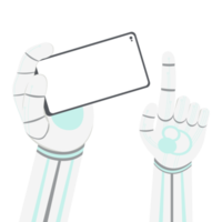 Artificial Intelligence Robot Machine Hand Arm Pose Smartphone png