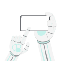 Artificial Intelligence Robot Machine Hand Arm Pose Smartphone png