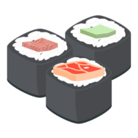 Sushi Salmon And Tuna Rolls Japanese Cuisine Food png