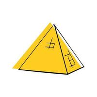 Egyptian pyramid in flat style vector