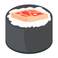 Sushi Salmon And Tuna Rolls Japanese Cuisine Food png