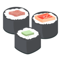 Sushi Salmon And Tuna Rolls Japanese Cuisine Food png