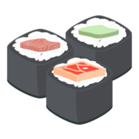 Sushi salmone e tonno rotoli giapponese cucina cibo png