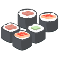 Sushi Lachs und Thunfisch Rollen japanisch Küche Essen png