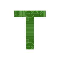 Modern Letter Alphabet Processor Printed Circuit Board Chip png