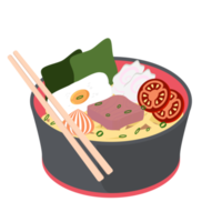 noodle ramen ramyun ramyeon soep traditioneel Aziatisch voedsel png