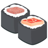 Sushi Salmon And Tuna Rolls Japanese Cuisine Food png