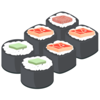 Sushi Salmon And Tuna Rolls Japanese Cuisine Food png