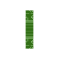 modern Brief Alphabet Prozessor gedruckt Schaltkreis Tafel Chip png