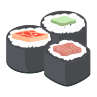 Sushi Lachs und Thunfisch Rollen japanisch Küche Essen png