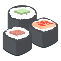 sushi Zalm en tonijn broodjes Japans keuken voedsel png