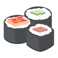 Sushi Saumon et thon Rouleaux Japonais cuisine nourriture png