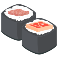 Sushi Lachs und Thunfisch Rollen japanisch Küche Essen png