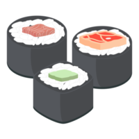 Sushi salmão e atum rolos japonês cozinha Comida png