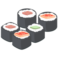 Sushi salmão e atum rolos japonês cozinha Comida png