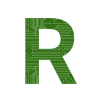 Modern Letter Alphabet Processor Printed Circuit Board Chip png