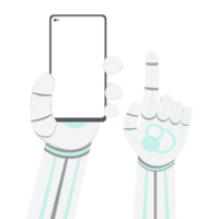 Artificial Intelligence Robot Machine Hand Arm Pose Smartphone png