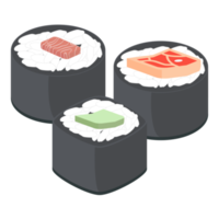 Sushi Salmon And Tuna Rolls Japanese Cuisine Food png