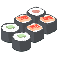 Sushi Salmon And Tuna Rolls Japanese Cuisine Food png