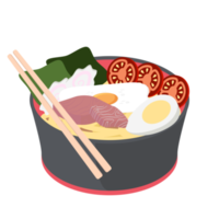 noodle ramen ramyun ramyeon soep traditioneel Aziatisch voedsel png