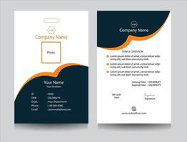 Employee ID card collection for Office, Company and Business organizations, Identity card design. Company and academic identification card set vector with any colors