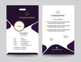 Employee ID card collection for Office, Company and Business organizations, Identity card design. Company and academic identification card set vector with any colors