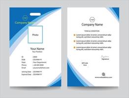 Employee ID card collection for Office, Company and Business organizations, Identity card design. Company and academic identification card set vector with any colors