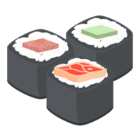 Sushi salmone e tonno rotoli giapponese cucina cibo png