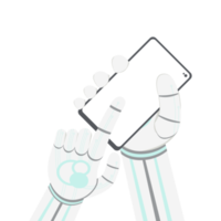 Artificial Intelligence Robot Machine Hand Arm Pose Smartphone png