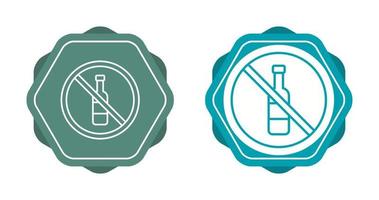 No Alcohol Vector Icon