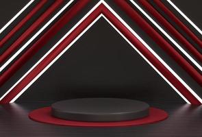 3d rendering of dark and colorful podium minimalist for product presentation photo