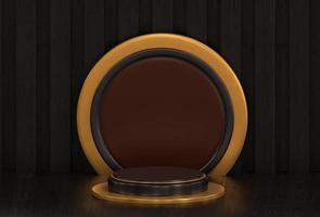 3d rendering of dark and colorful podium minimalist for product presentation photo