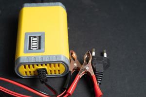 Motorcycle battery charger with clamp cable photo